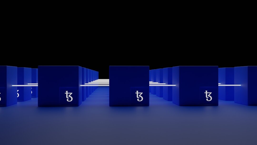 Blockchain technology digital decentralized network concept